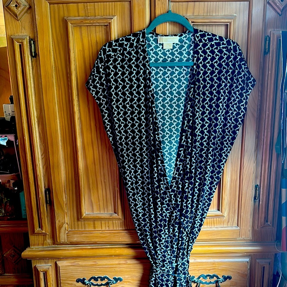 Michael Michael Kors Chain Link Pattern Wrap Dress - image 1